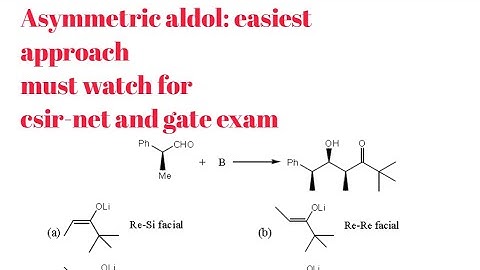 Asymmetric aldol: all you need to know for csir-net and gate exam