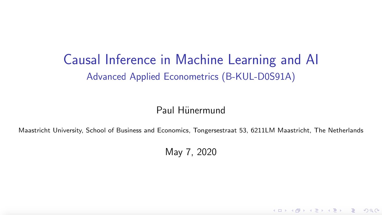 Causal Inference in Machine Learning and AI - YouTube