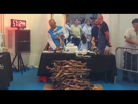 Horas finales del Récord Guinnes de Corte de Jamón Huelva