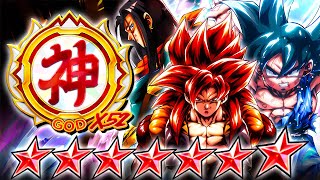 (Dragon Ball Legends) OVER 60 FIGHTS WITH THE AMAZING GT TEAM FOR GOD RANK #52!