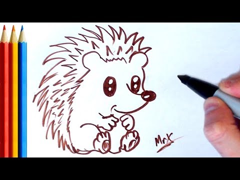 cute hedgehog drawing