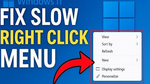 Fix Slow Right Click Menu in Windows 11 || Windows 11 Slow Right Click 100% Working