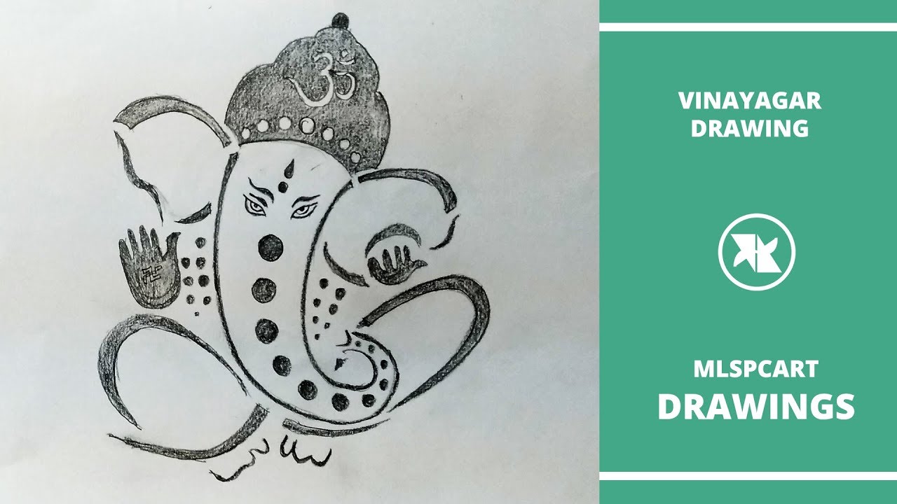 Vinayagar Chaturthi Drawing | How to Draw Lord Ganesha Drawing ...