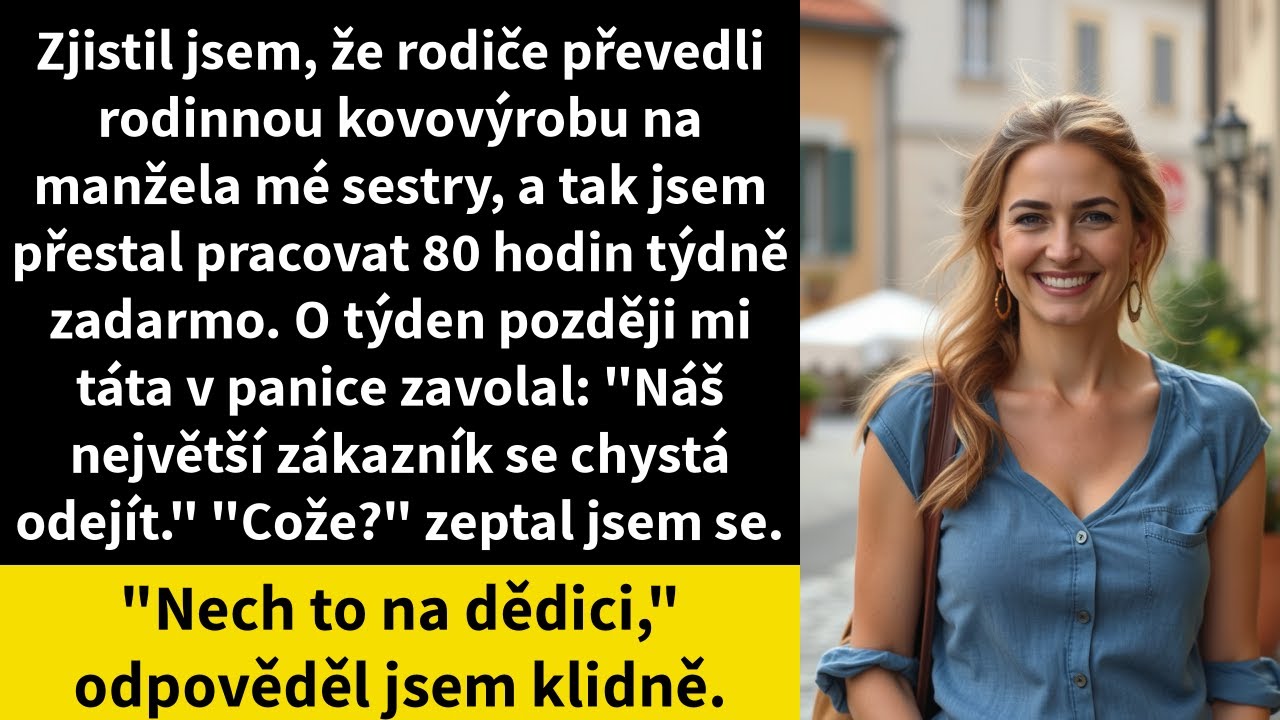 Stála jsem ve vlastní dílně, kterou jsem deset let budovala vlastníma rukama, a v ruce držela dokument, ze kterého jsem se dozvěděla, že celá firma patří manželovi mé sestry. Muži, který nezná...
