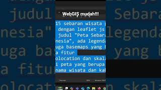 Gampang!! Buat WebGIS dengan bantuan ChatGPT #sinaugis #geospasial #gis #webgis #pelatihangis #peta
