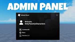 How to Make an ADMIN PANEL In ROBLOX! screenshot 4