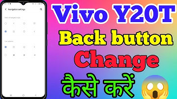Vivo Y20T Me Back Button Ko Change Kaise Kare // How To Navigation Button Change On Vivo Y20T