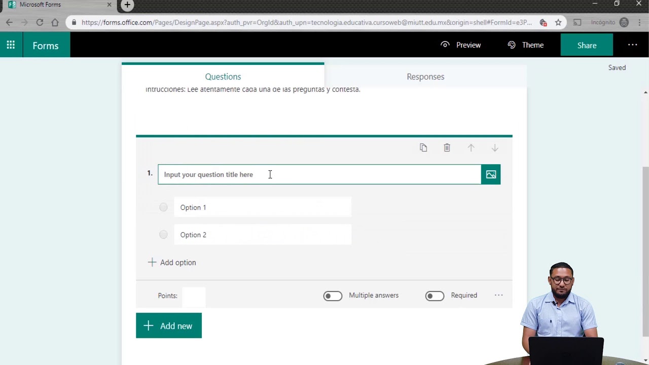 Personalizar y crear preguntas en Microsoft Forms - Parte 1/3. - YouTube