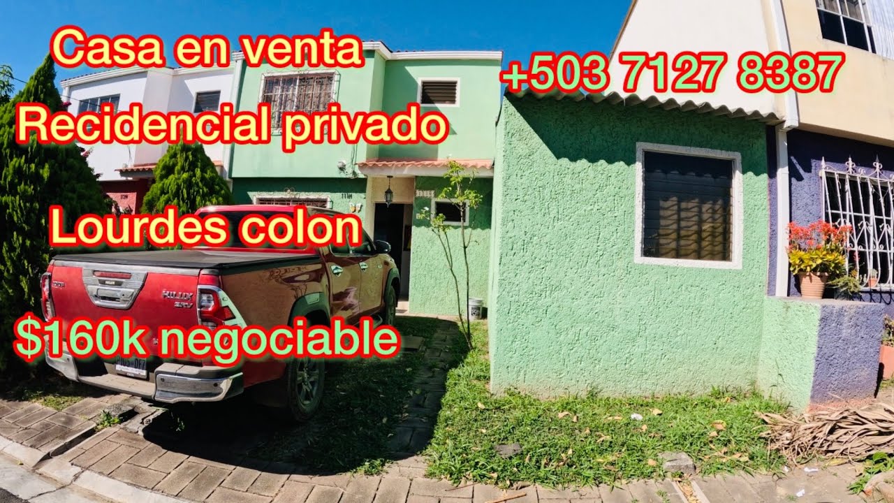 Bonita casa en venta en Recidencial privada en Lourdes colon la Libertad 