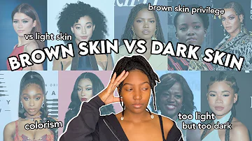 the light skin vs brown skin vs dark skin debate on tiktok | Camryn