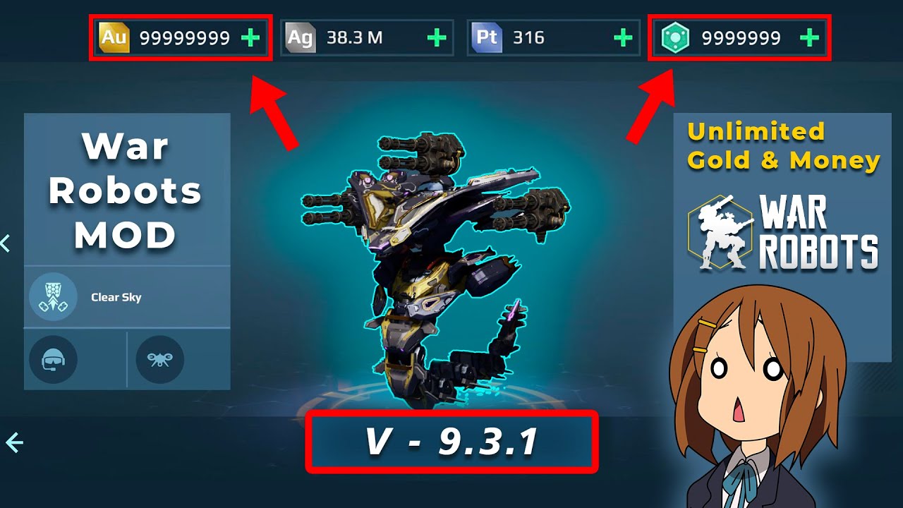 WAR ROBOTS 9.3.1 MEGA MOD APK UNLIMITED GOLD + AMMO