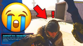 THROWING KNIVES ONLY... 😭 (Modern Warfare 3v3 Gunfight)