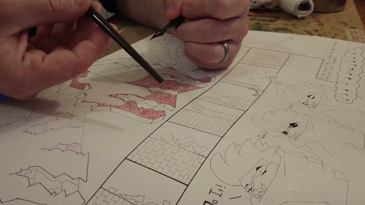 Stippling #1 process of light and dark.