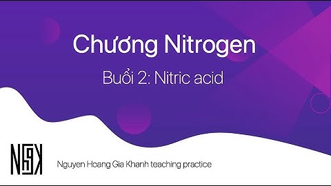 Trong dd axit nitric có những phần tử nào năm 2024