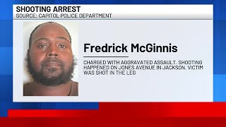 Suspect arrested after person shot in the leg at Jones Avenue home