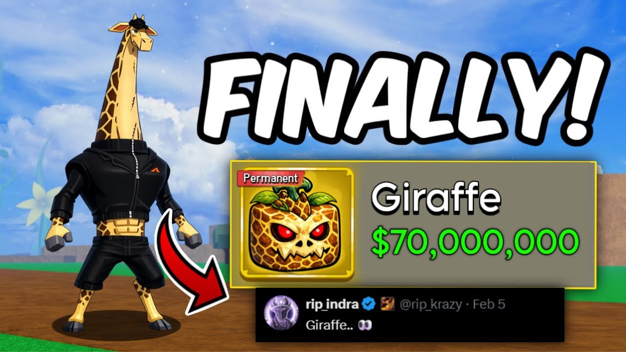 New Giraffe Fruit 🦒UPDATE FINALLY! Trailer + Release Date in Blox Fruits