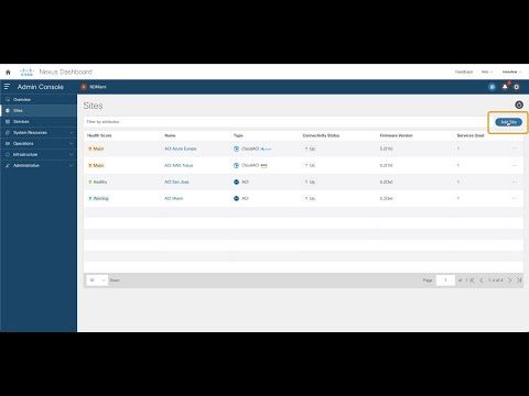 Module 1, Episode 3: Adding Sites to Nexus Dashboard