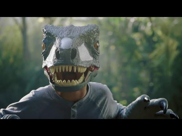 Masque Jurassic World Dominion – Velociraptor Bleu, Réplique Officielle Pour Jeux De Rôle Et Aventures Préhistoriques