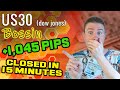 Trading US30 Like A Boss | Smashin' 1,045 Pips in 15 minutes