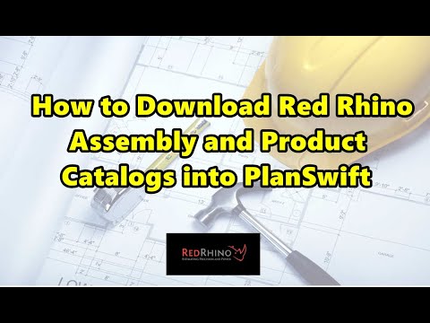 1. How to Download Red Rhino Assembly and Product Catalogs into PlanSwift