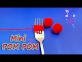 Quick and Easy mini Pom Pom​ | วิธีทำปอมปอม​ รวดเร็ว​ ง่ายๆ​ โดยใช้ส้อม