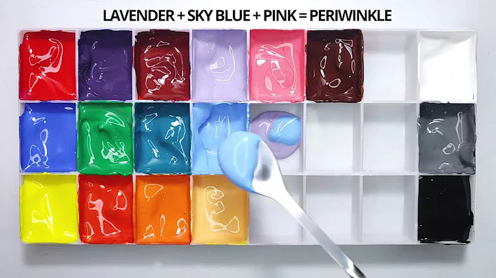 How to Create 19 New Colors Using Red, Yellow, Blue, Black & White | Satisfying Acrylic Paint Mixing