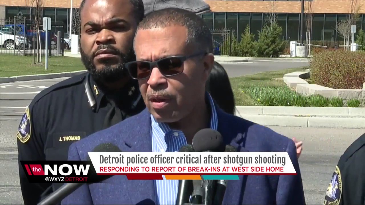 Detroit police officer injured after being shot in face with shotgun ...