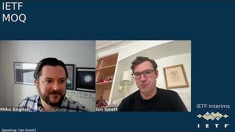 IETF interim: Media Over QUIC (MOQ) 2025-12-15 17:00