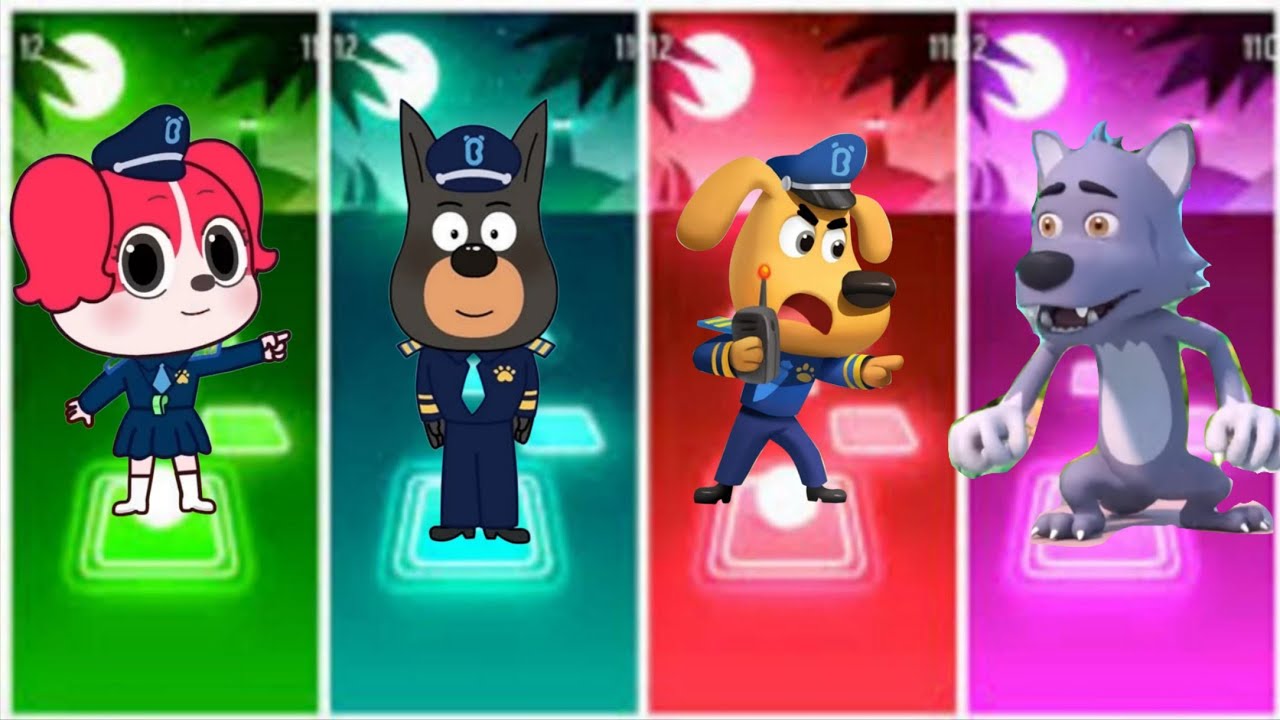 Sheriff Labrador 🆚Police Officer 🆚 Sheriff Papillon 🆚 Sheriff Labrador 🎶 Tiles Hop EDM Rush# 45