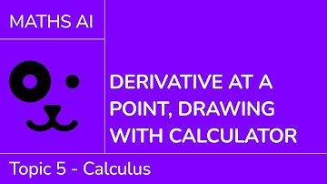 Derivative at a point, drawing with calculator [IB Maths AI SL/HL]