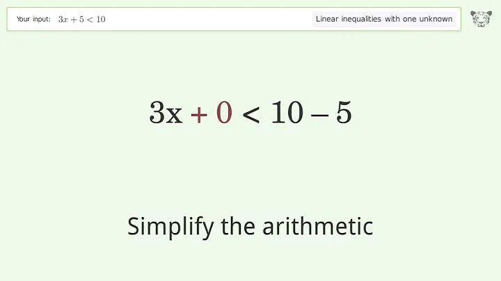 Solving Linear Inequalities: 3x+5 is Smaller Than 10