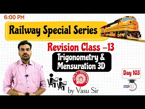 RRB NTPC Railways Exam / Group D / ALP 2020 - Revision Class Part 13 by Vasu Sir Day 103