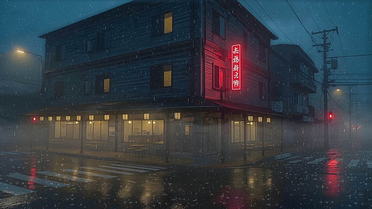 Cozy Rain Lofi 🌙 Tokyo Nostalgia Café Lofi — Let It Play