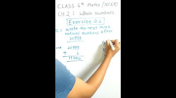 Q.1 - Ex. 2.1 / CH -2 : Whole Numbers / class 6th /maths / ncert