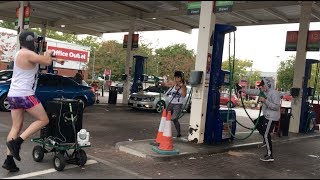 PETROL PUMP BODY PUMP (DISCOBOY PETROL STATION TAKEOVER) *IT GOT WEIRD*