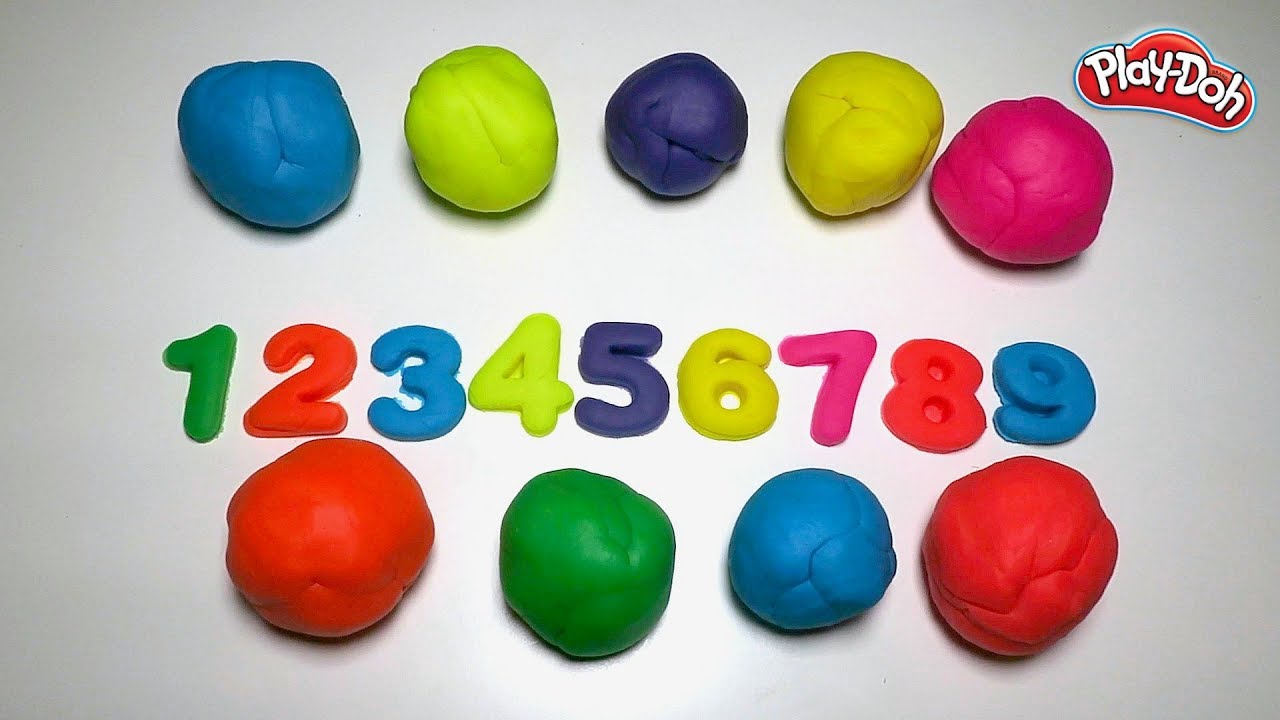 Learn To Count Numbers With Play Doh Numbers 1 9 Youtube