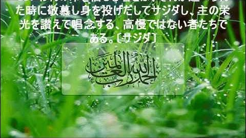 Holly Quran with Japanese Translation Sourate AL-Sajidaa - 聖クルアーン القران الكريم مترجم للغه اليابانيه