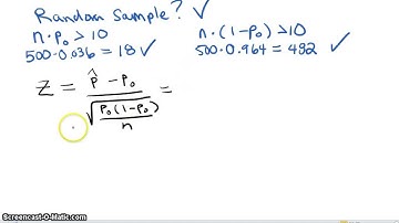 One sample z test for proportions example