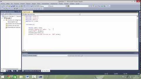 Ejemplo 2: Area de circunferencias con Visual Studio C++