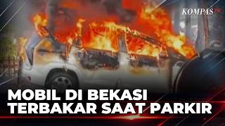 Car Catches Fire in Pondok Gede, Bekasi, Suspected Engine Short Circuit | KOMPAS PETANG