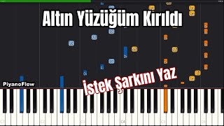 Grup Abdal - Altın Yüzüğüm Kırıldı Piyano & Keman Tutorial (Synthesia)