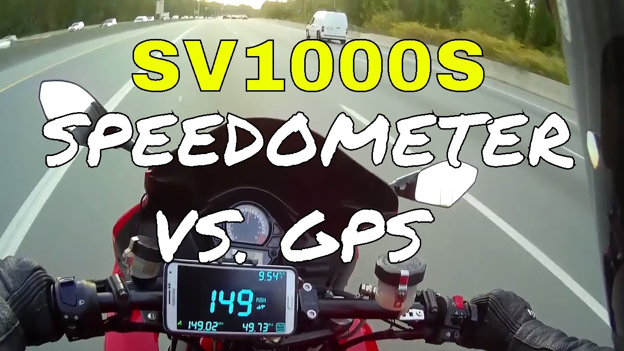 Motorcycle Speedometer VS. GPS Speedometer K5 SV1000S YouTube