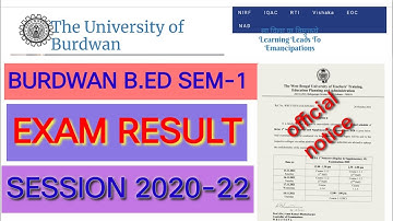 B.ed SEM-1 Results/ Burdwan University session-2020-22