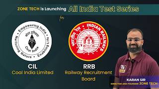 RRB JE & Coal India (CIL) 2026 All India Test Series Launch | India Level Preparation | ZONE TECH