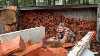 Loading firewood. Pickaroon, or pulp hook.
