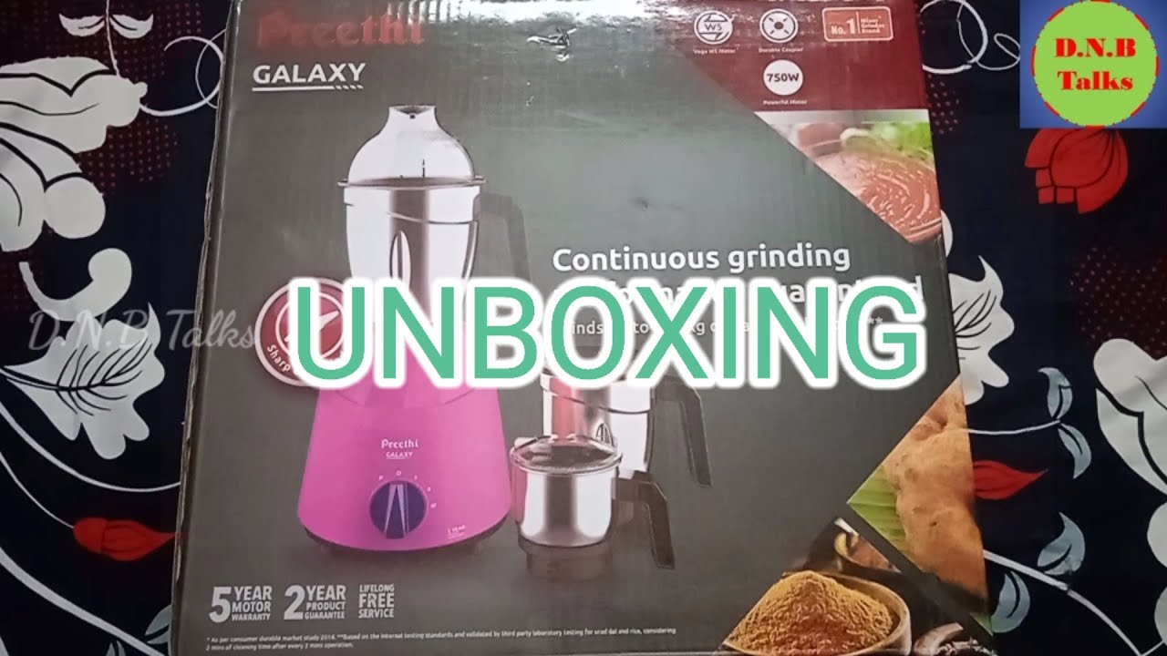 Unboxing New Preethi Galaxy Mixer Grinder 750W Just Rs 3499/ Only