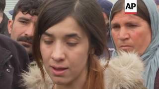 Yazidi activist visits Idomeni migrant camp