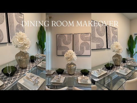 ULTIMATE DINING ROOM MAKEOVER | MODERN AND GLAM | ON A BUDGET