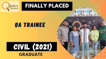 CIVIL GRADUATE sharing his Placement Journey as QA TRAINEE | from QSpiders Basavanagudi