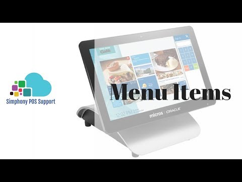 Menu Items - Oracle Micros Simphony POS Training and Support